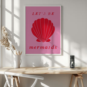 Mermaidspinkred Ratioiso Poster