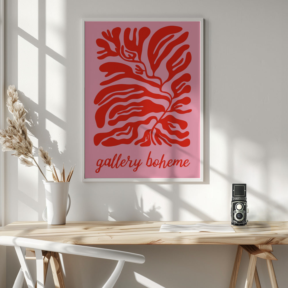 Pinkredgalleryboheme Ratioiso Poster