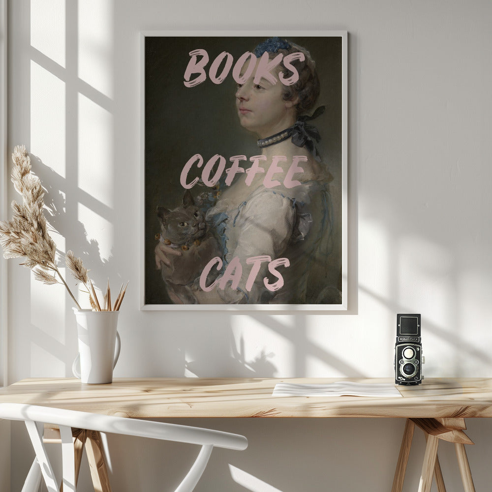 Bookscoffeecats Ratioiso Poster