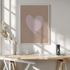 Brownpinkloveheart Ratioiso Poster