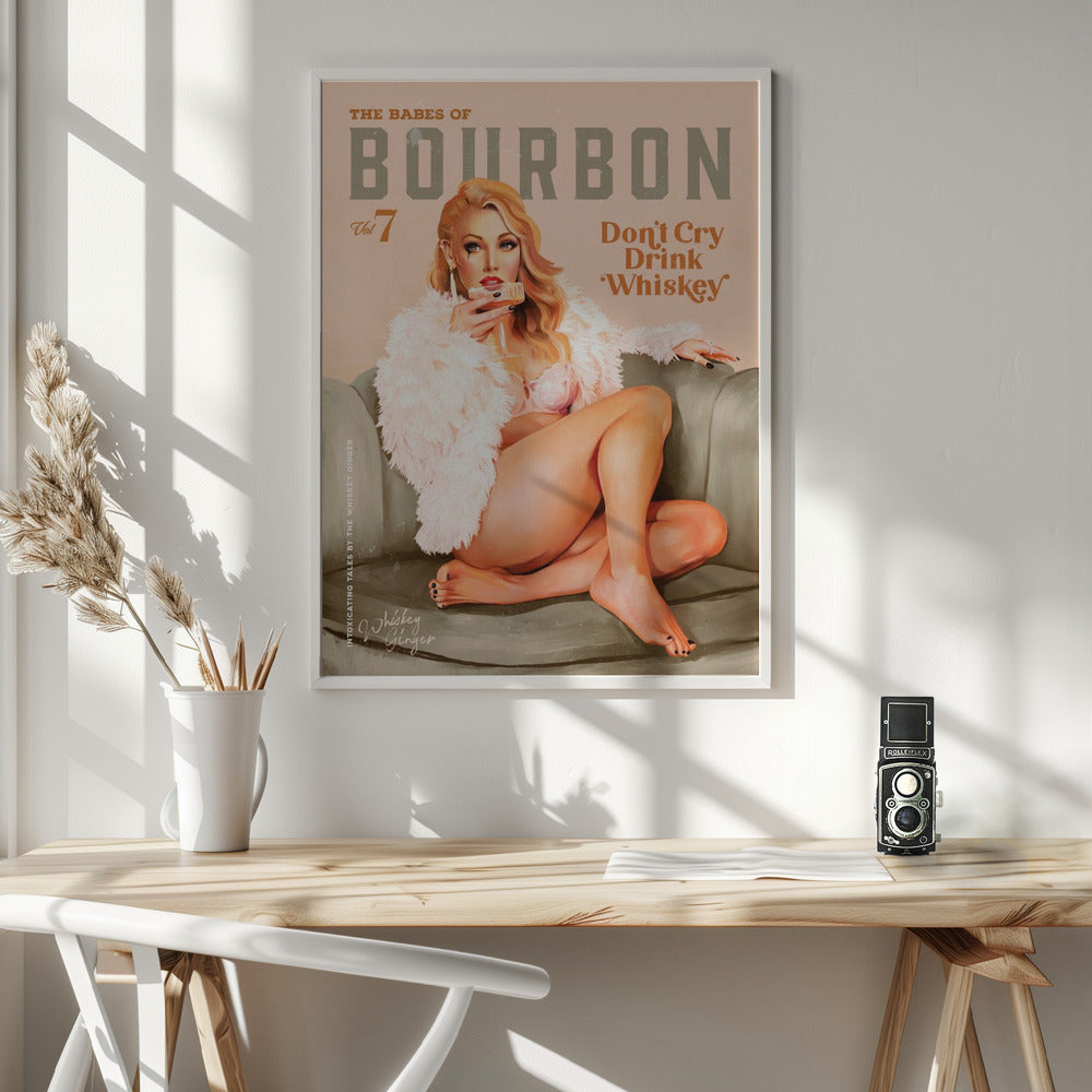 Babes of Bourbon Vol 7 Sexy Vintage Whiskey Pinup Girl Poster