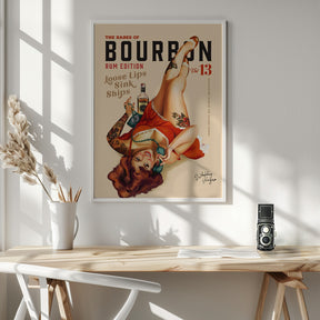 Babes of Bourbon Vol 13 Rum Drinking Pinup Girl Art Poster