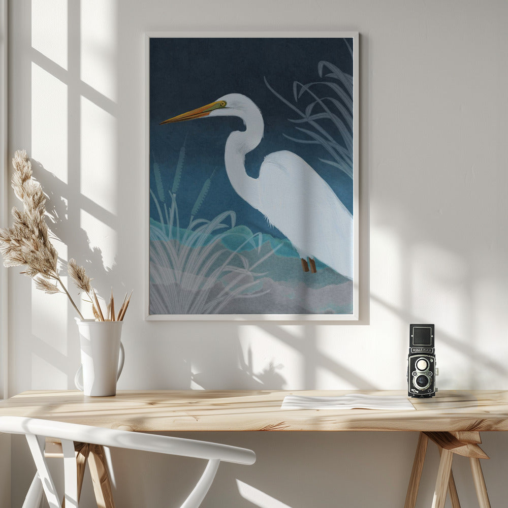 Egret Copy Poster