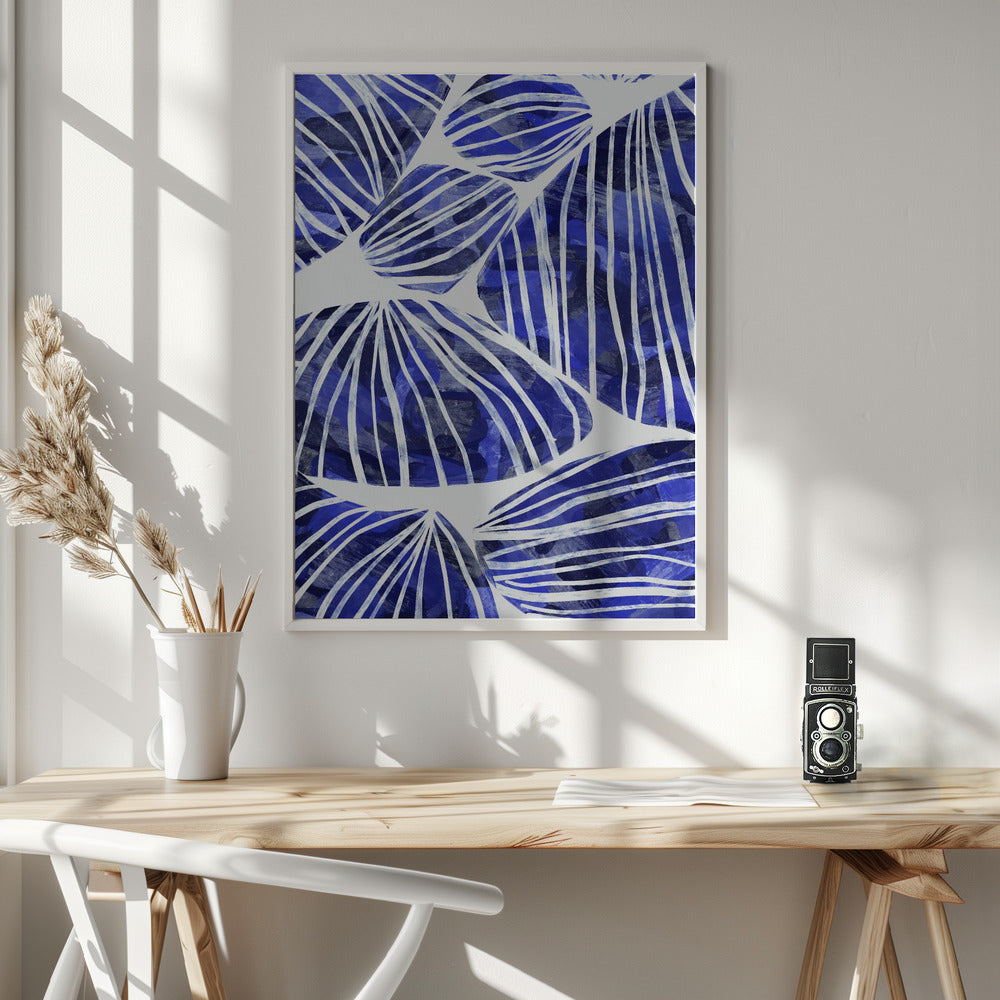 Blue sea shells Poster