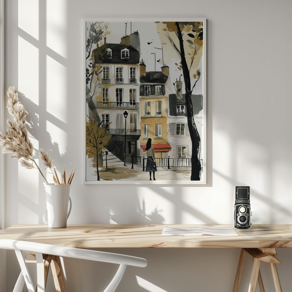 Paris  Watercolor Digital Painting (2) Poster