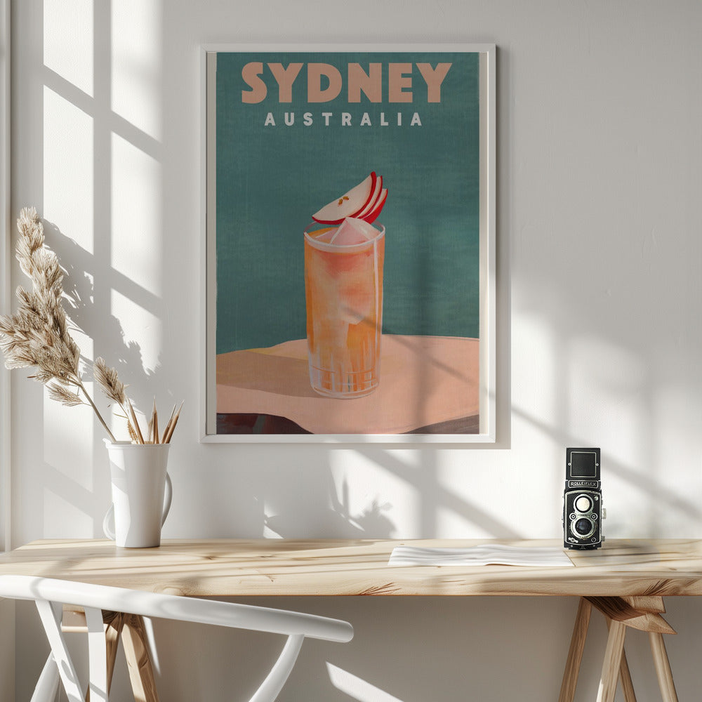 Sydney Australia Cocktail Bar Decor Poster