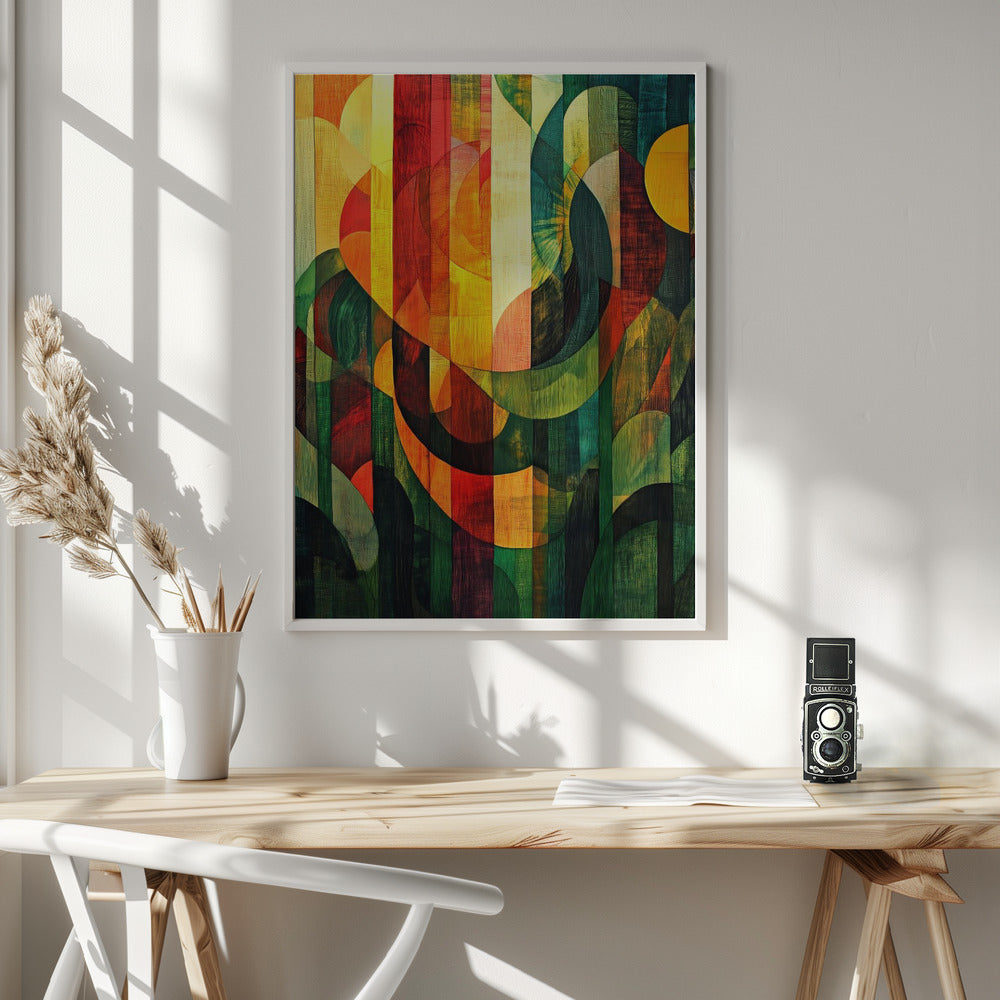 Deep Forest Sunlight Poster