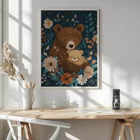 Mama Bear With Cub Poster