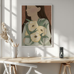 Pale Yellow Flowers Poster