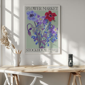 Stockholm Flower Market Poster