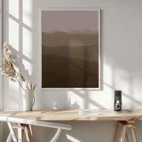 Gradient Landscape tan and rose Poster