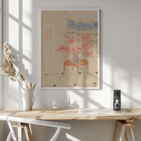 Cherry Blossoms In Parisian Apartment Poster