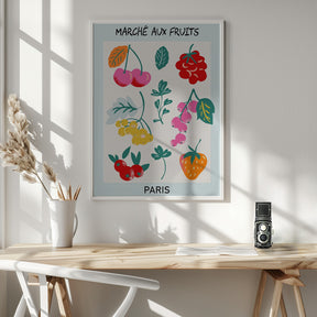 Fruit Market Paris Poster