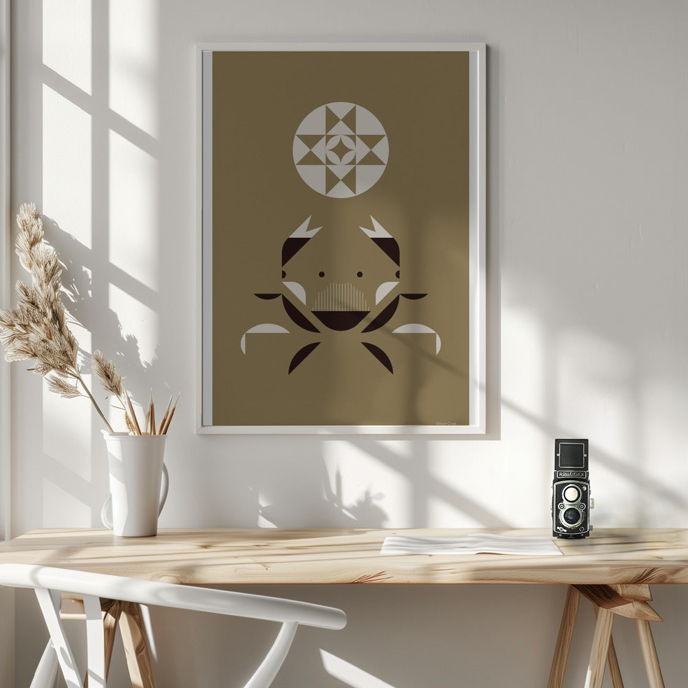 Golden Animals - Ghost Crab (Gold) Poster