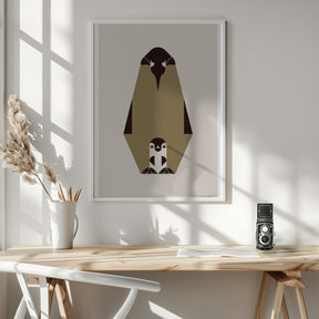 Golden Animals - Royal Penguin (white) Poster