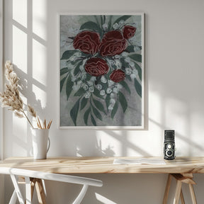 Zeldah red roses Poster