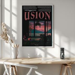 USION Fiction Vaporwave travel poster Poster