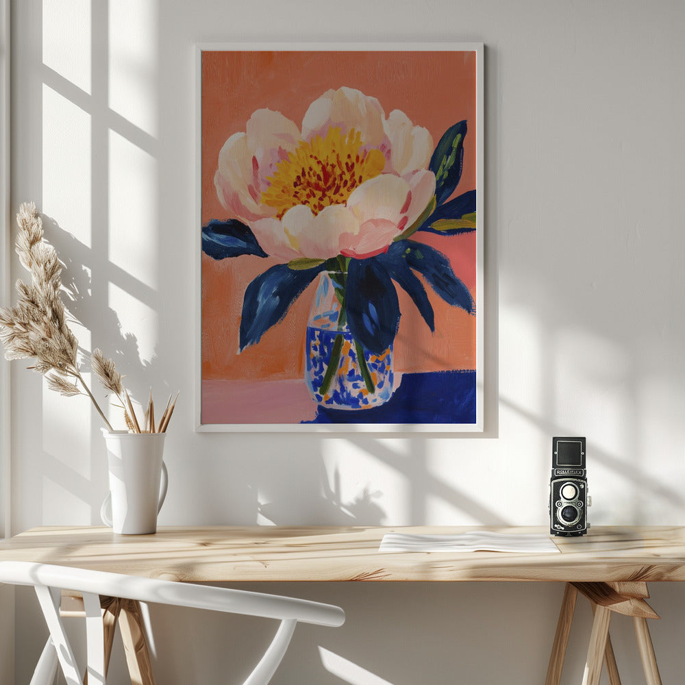 Blooming Peony Poster