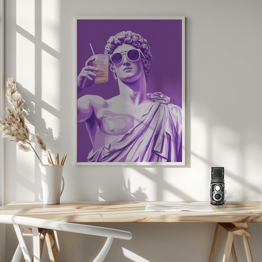 Greek Statue Cheers Poster