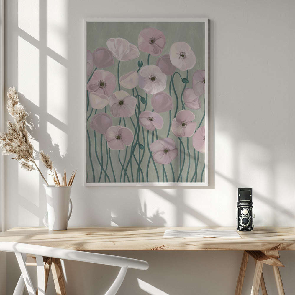 Light Poppies Poster