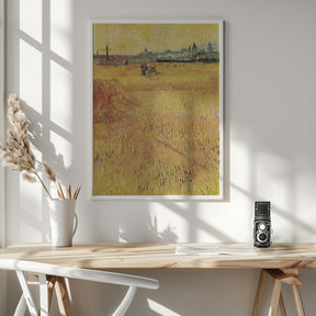 Wheat Field With View of Arles (1888) Poster