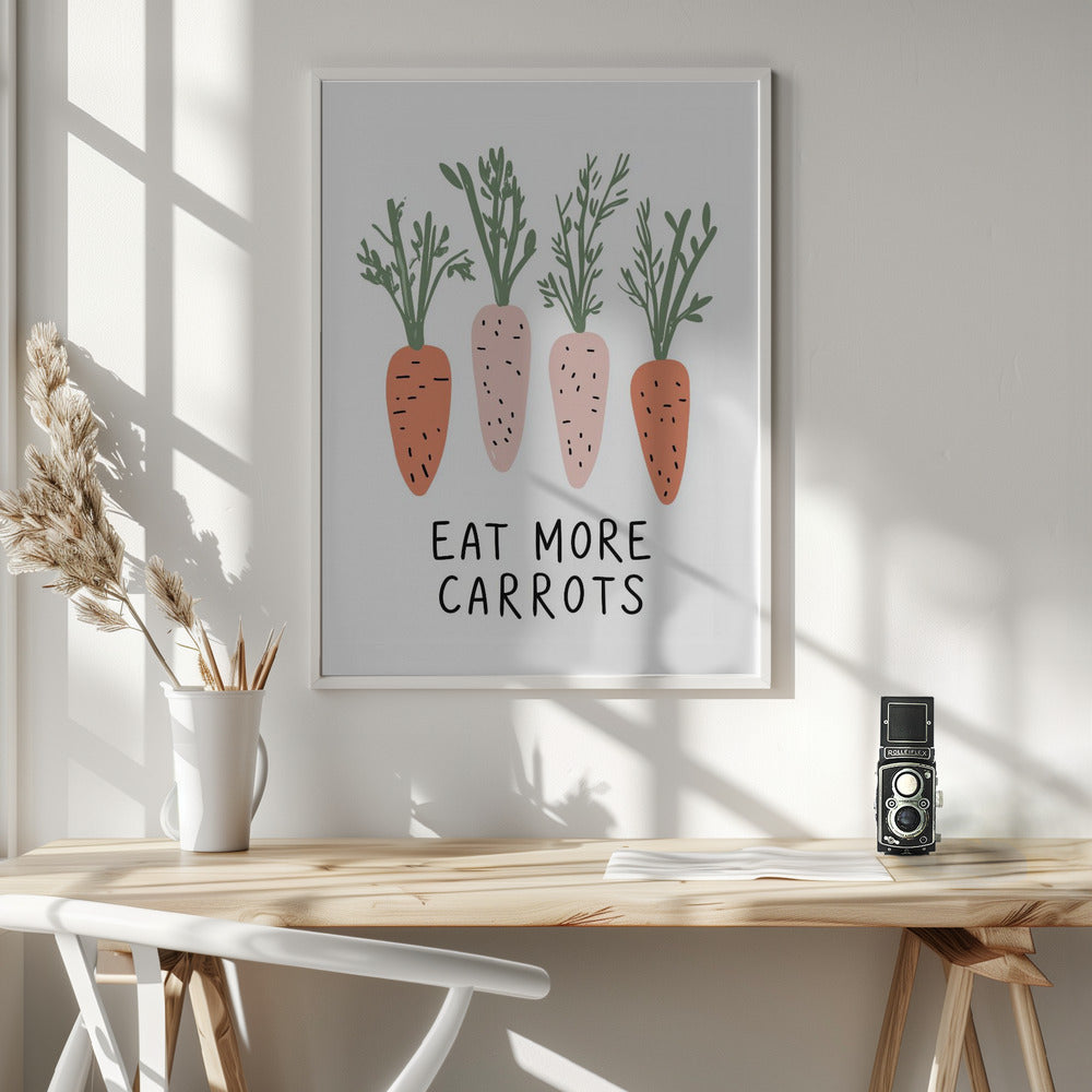 Eat More Carrots Poster