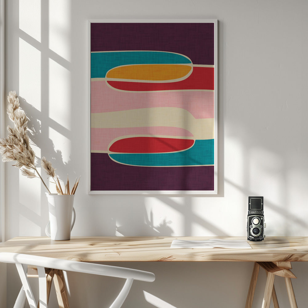 Wondering Waves - Mid Century Modern Poster