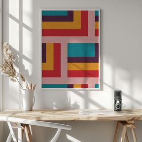 Abstract Mod Cubes M Poster