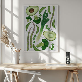 Green vegetables Poster