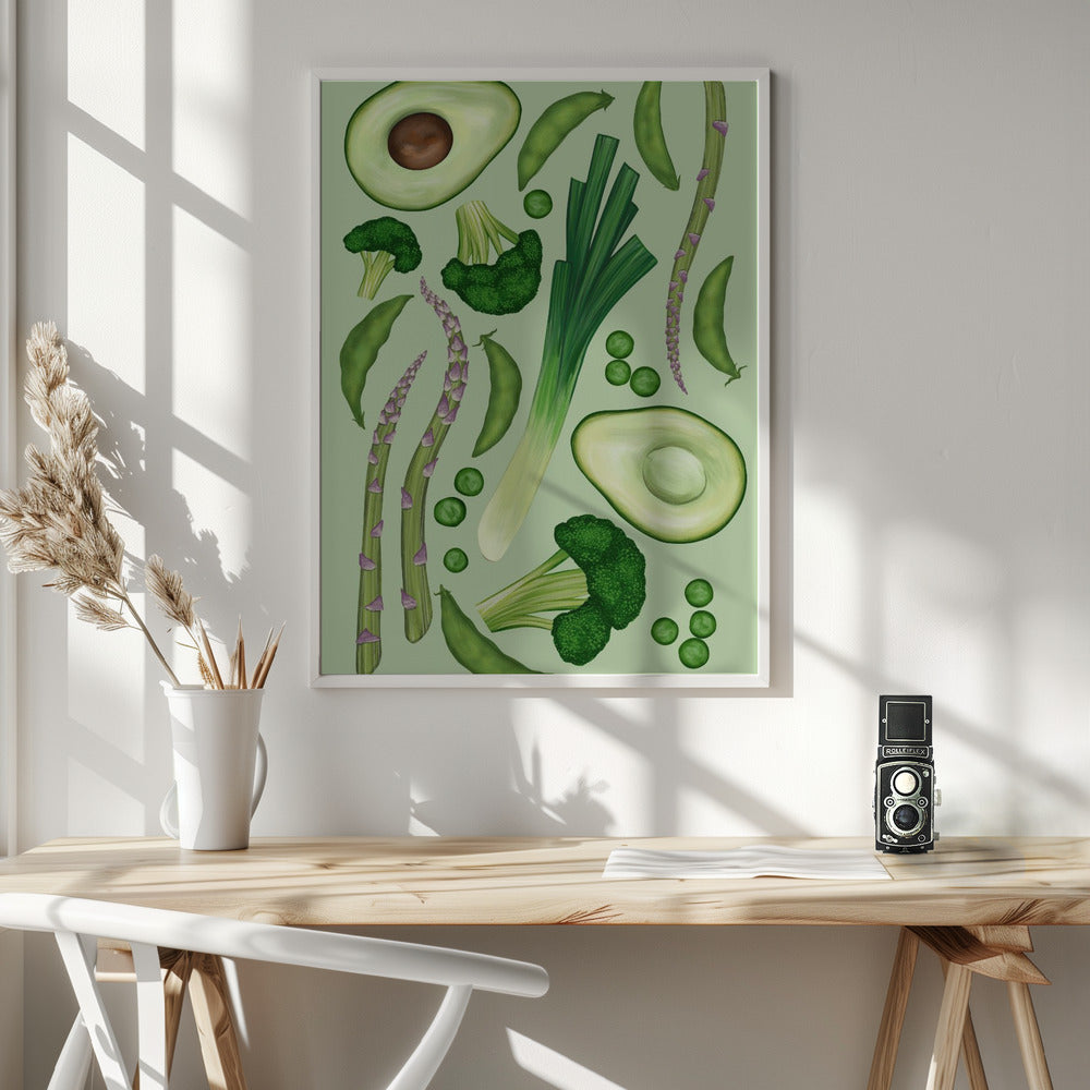 Green vegetables Poster