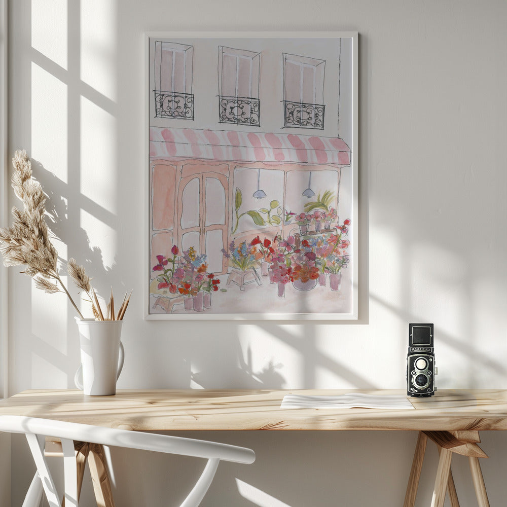 Pink Flower Shop Poster