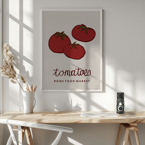 Food Art - Tomatoes Rome Food Market Poster