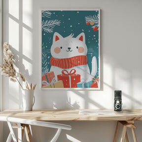 Christmas Cat Poster