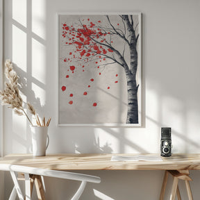 Birch Tree In Bloom Poster