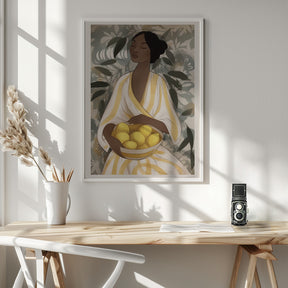 Citrus Garden Woman Poster