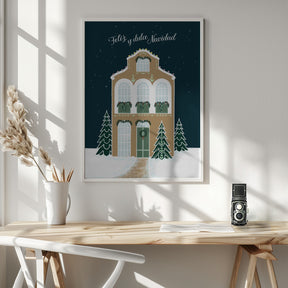 Starry gingerbread home - Feliz y dulce Navidad Poster