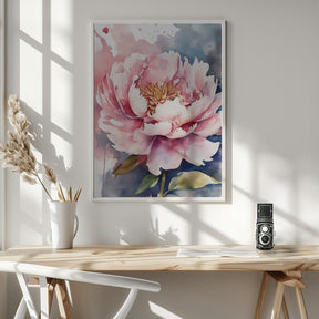 Blooming Peony Poster