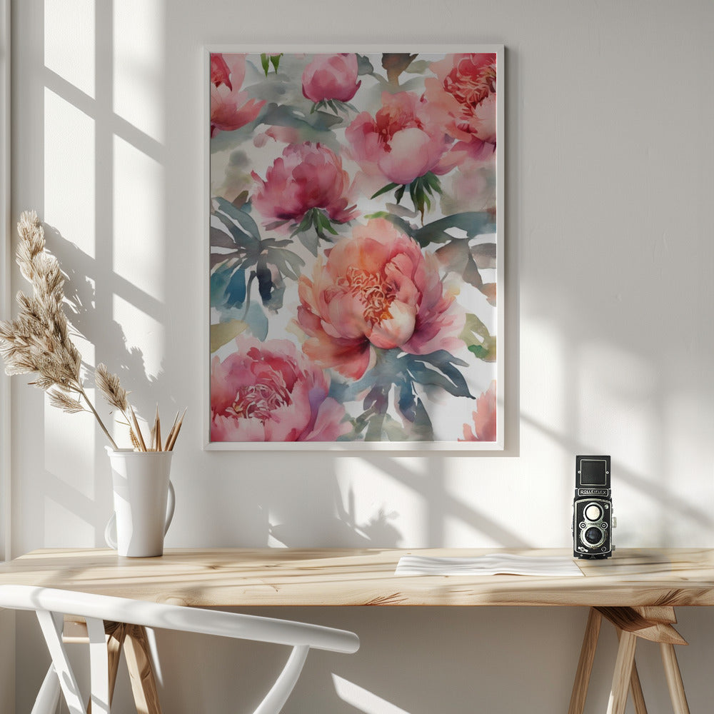 Blooming Peony  (7) Poster