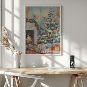 Christmas Living Room Poster