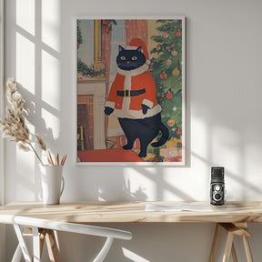 Christmas Cat Poster