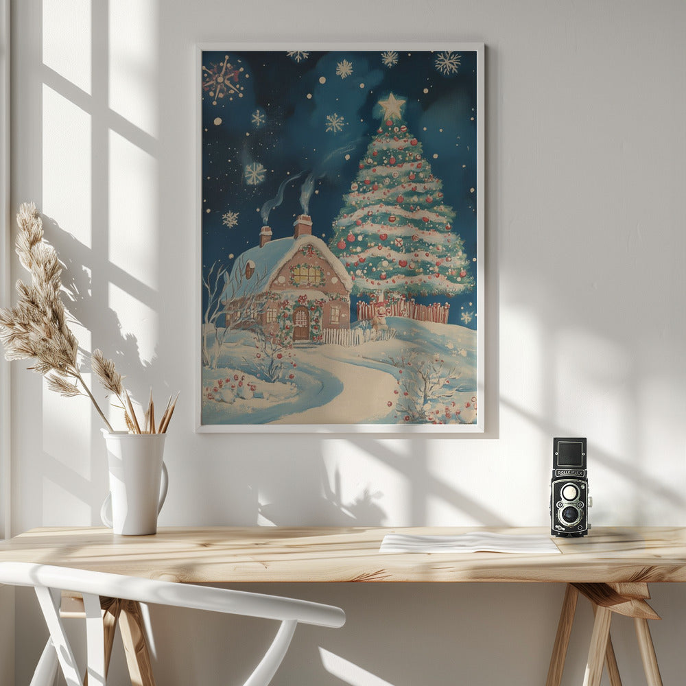 Snow Christmas Town Poster