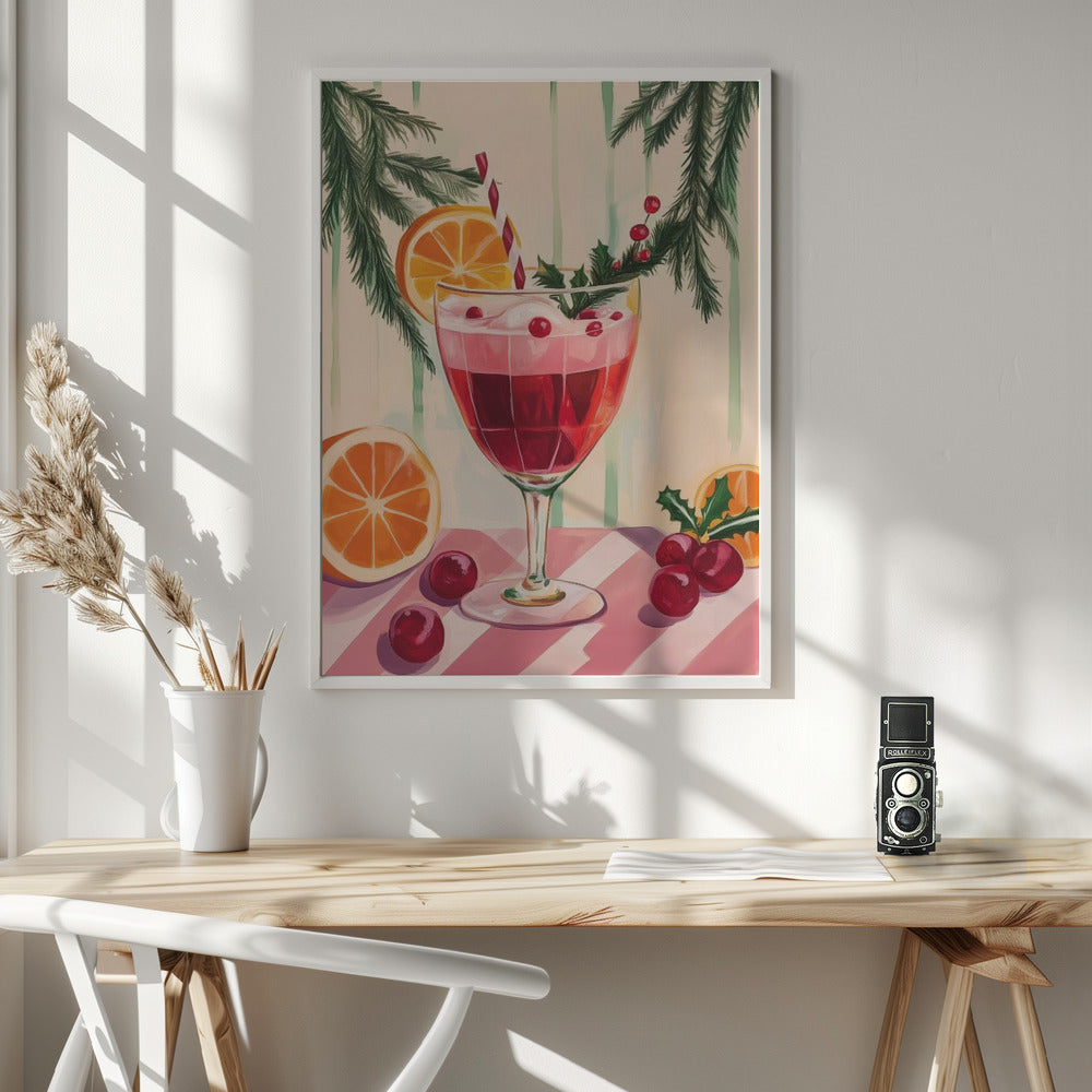 Christmas Red Cocktail Poster