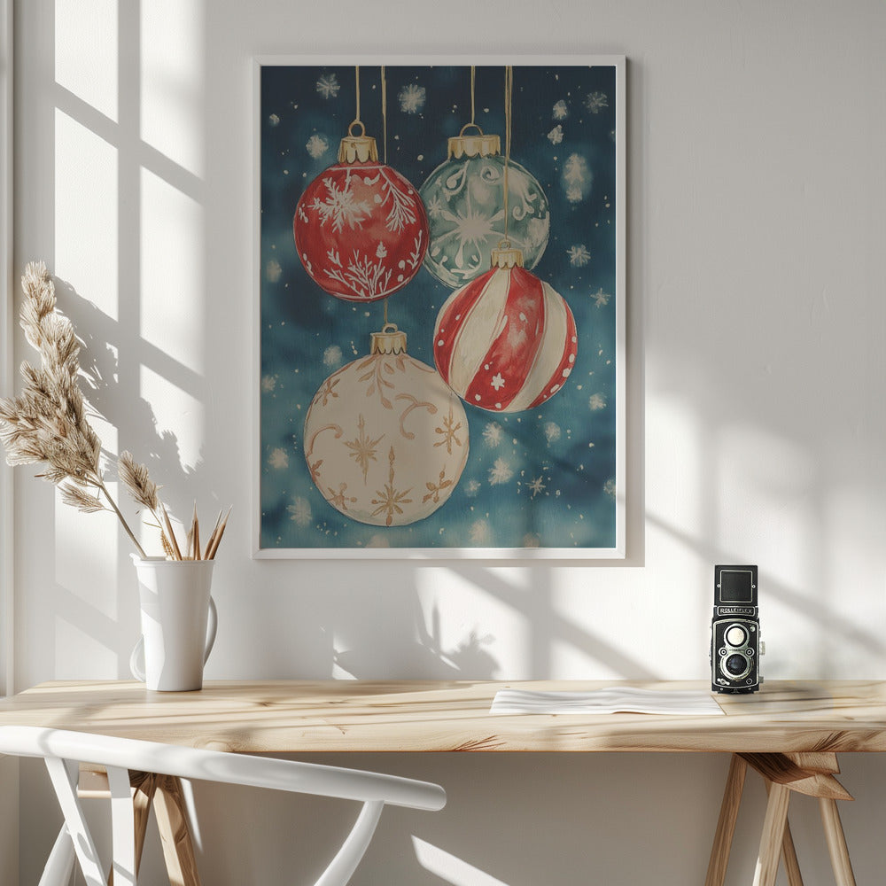 Christmas Ornaments III Poster