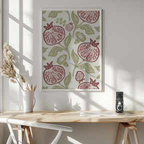 Pomegranates Pattern Poster