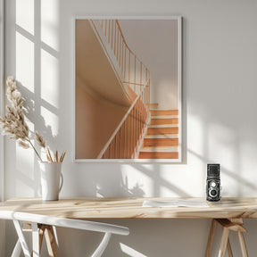 Orange Steps | Architectural Minimalism Poster