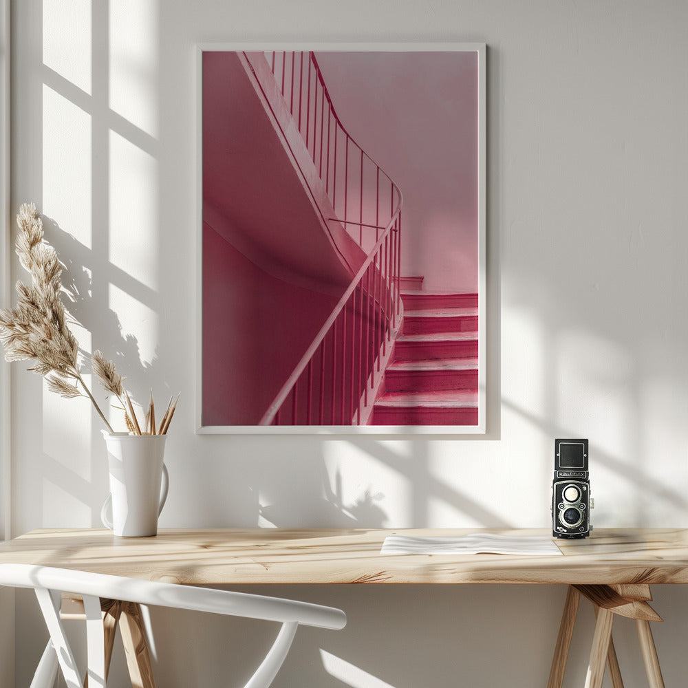 Plum Steps | Architectural Minimalism Poster