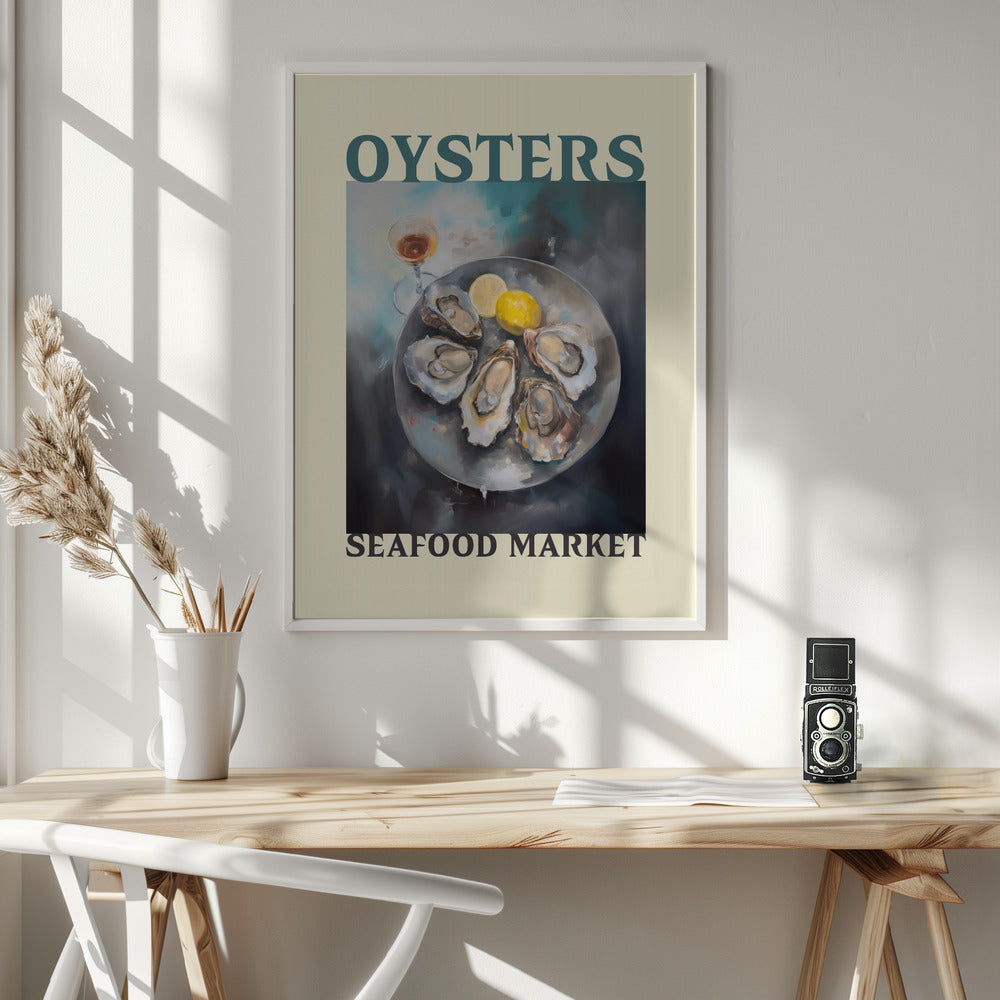 Oysters Seafood Market Poster