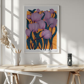 Purple Tulips Poster