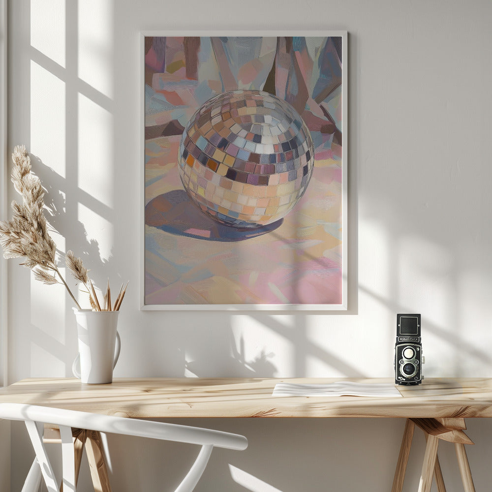 Pastel Disco Ball Poster