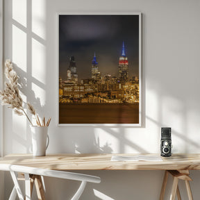 Magnificent midtown Manhattan skyline with Little Island Poster